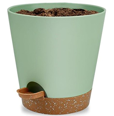 Mason Bee Clay Soil Kit | Self-Watering Pot, Water Reservoir, cotton wick and 8oz. Clay soil.