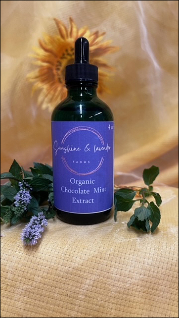 Sunshine & Lavender Chocolate Mint Extract Skin Care | Culinary Delight | Antioxidant-Rich | 4oz | Dropper Bottle