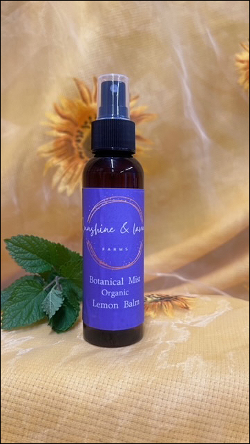 Sunshine & Lavender Lemon Balm Botanical Mist Skin Toner Refreshing | Uplifting | Calming | 4oz | Spray Bottle